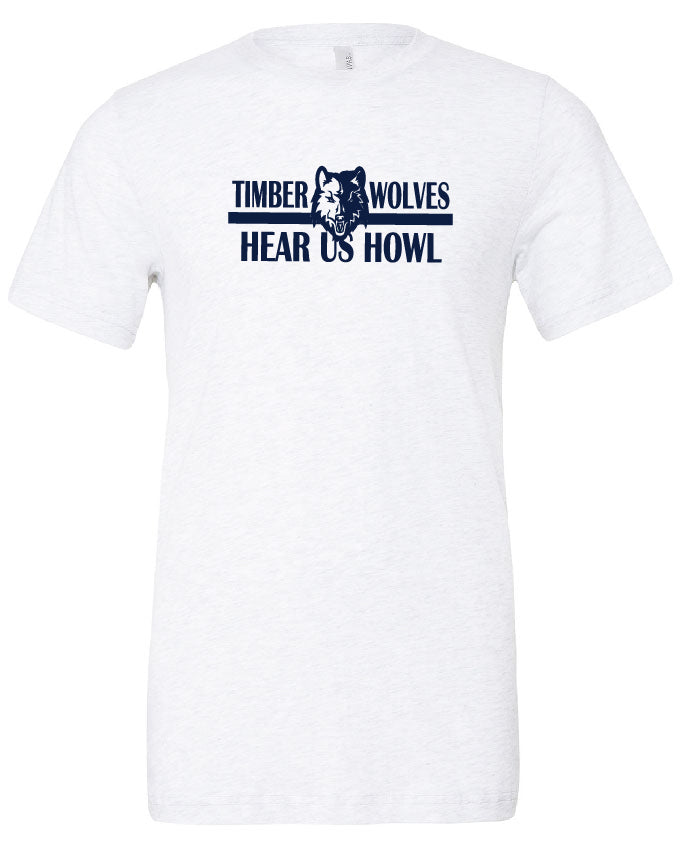 Fulbright Timber Wolve hear us howl tee