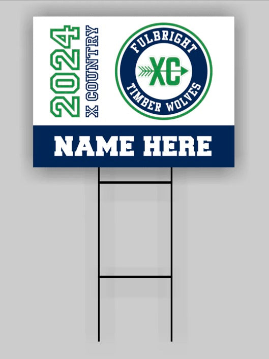 FBJH Cross Country yard sign