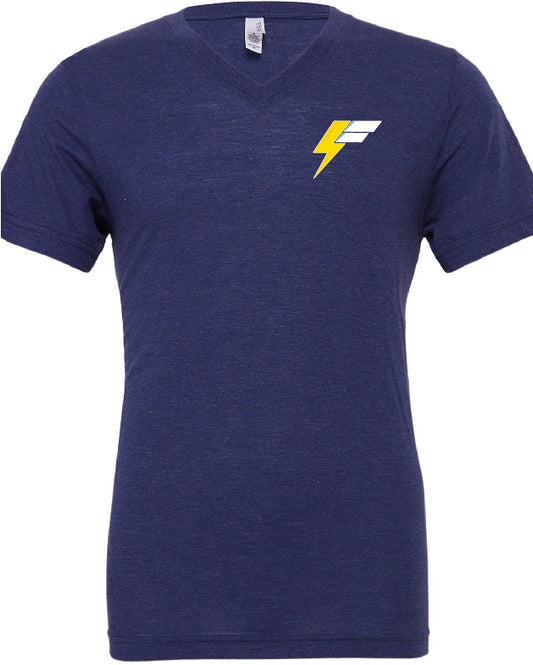 force baseball v-neck tee