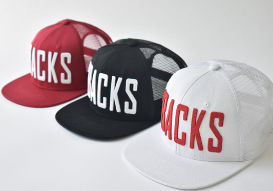 'BACKS snapback flat bill