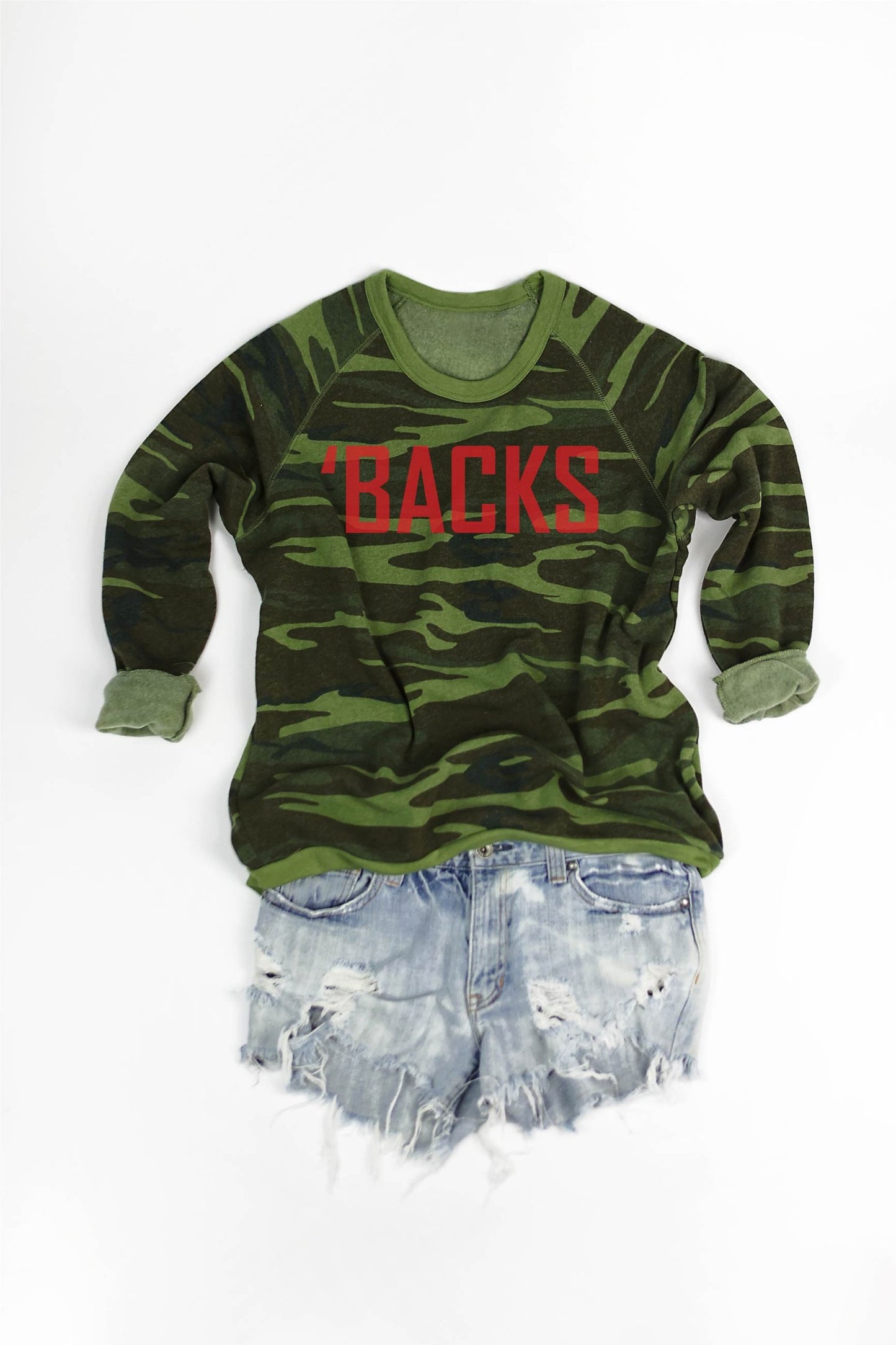'BACKS camo sweatshirt