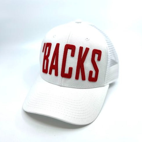 'BACKS snapback hat (slight curve)