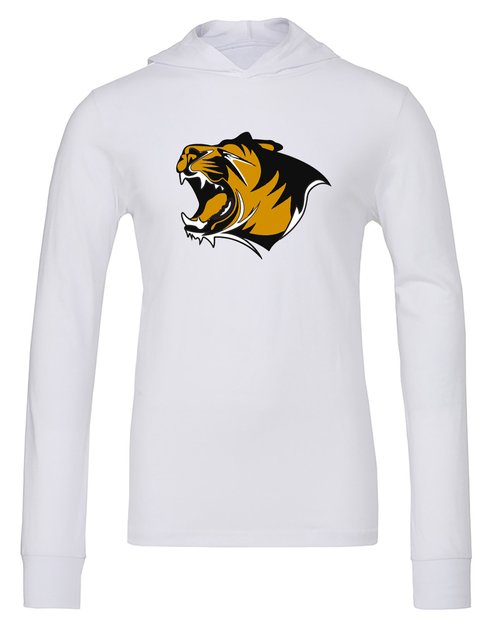 tiger head long sleeve tshirt hoodie