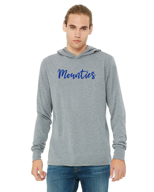 mountie script long sleeve tshirt hoodie