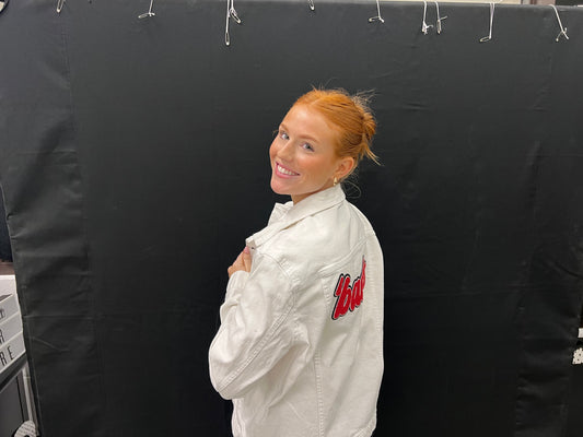 ‘BACKS patch denim jacket