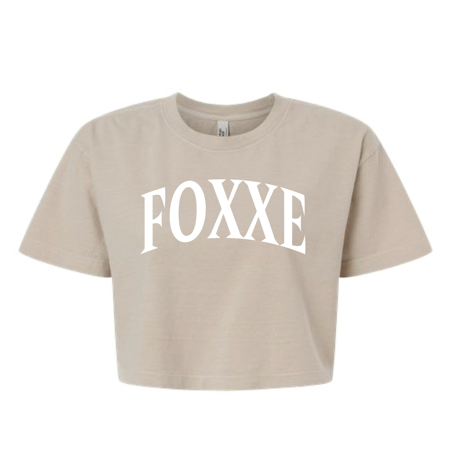 FOXXE Heavyweight Cotton Garment Dyed Boxy Cropped Tee (1302GD)