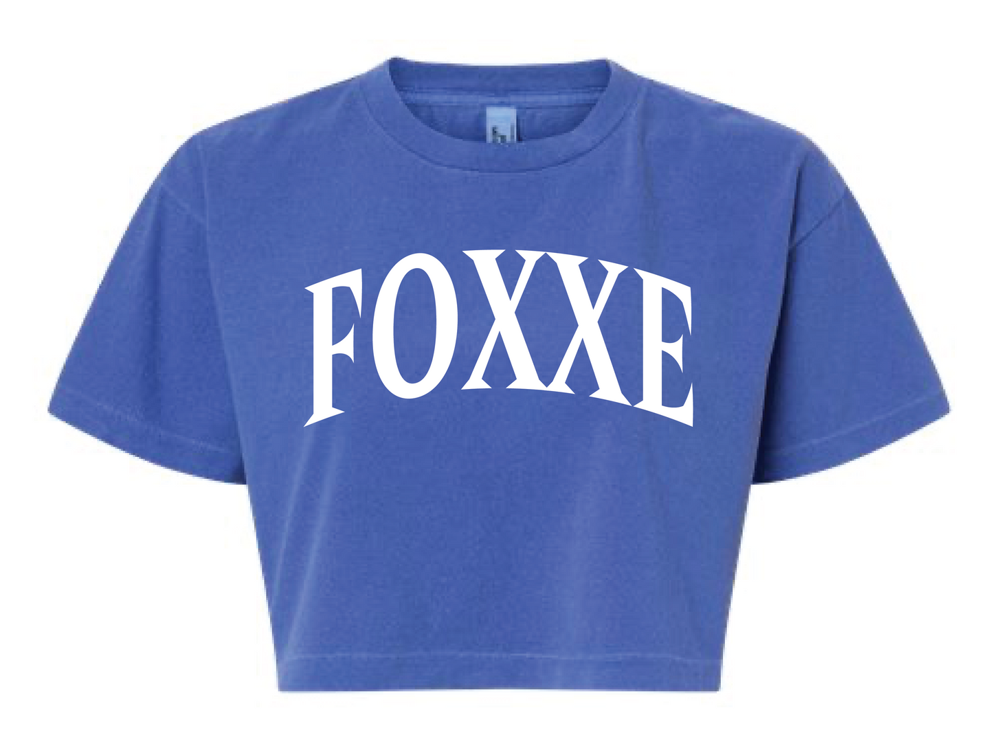 FOXXE Heavyweight Cotton Garment Dyed Boxy Cropped Tee (1302GD)