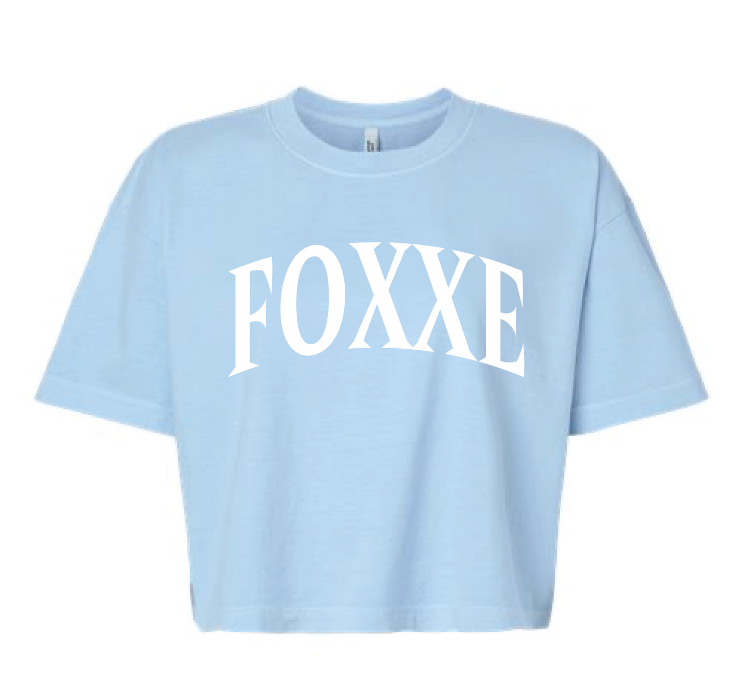 FOXXE Heavyweight Cotton Garment Dyed Boxy Cropped Tee (1302GD)