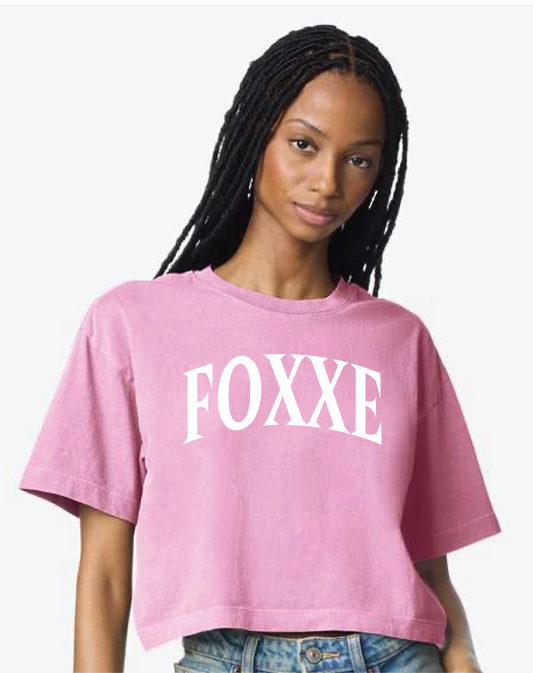 FOXXE Heavyweight Cotton Garment Dyed Boxy Cropped Tee (1302GD)