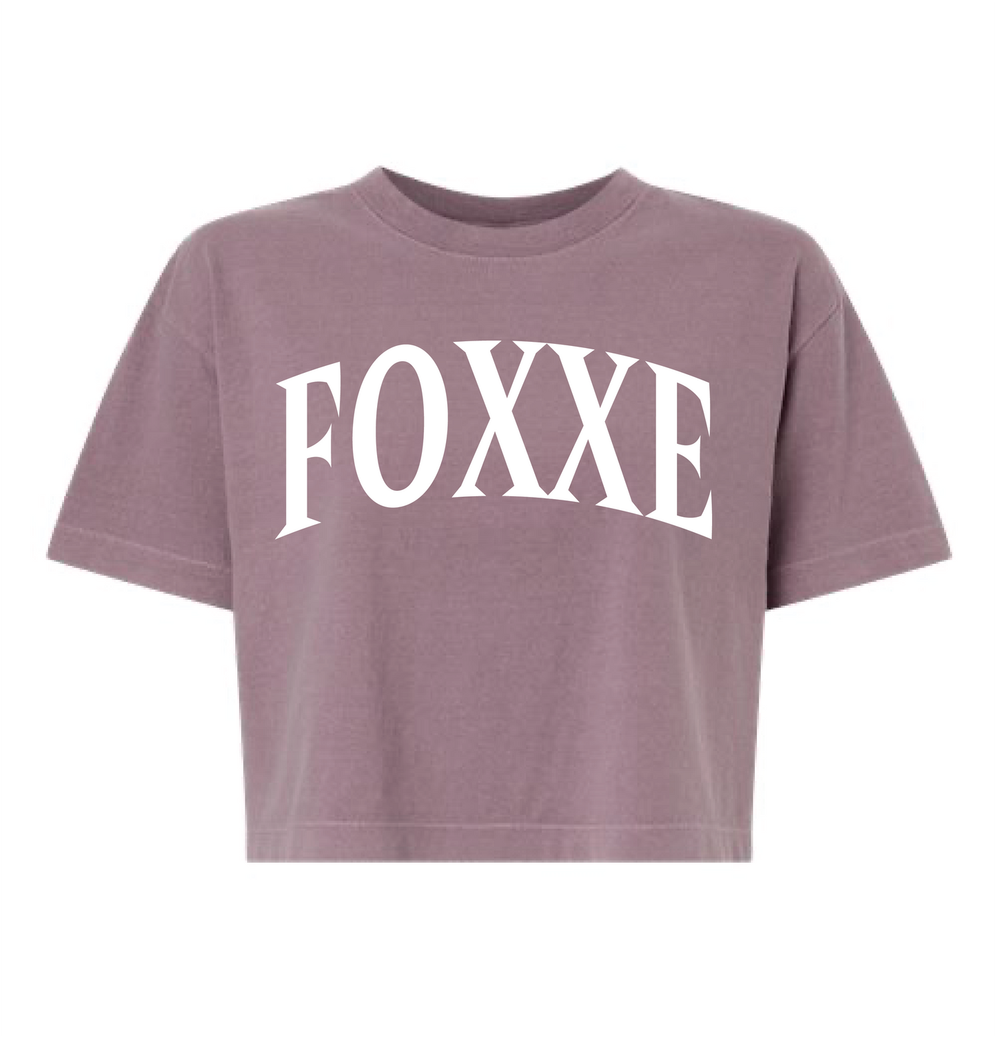FOXXE Heavyweight Cotton Garment Dyed Boxy Cropped Tee (1302GD)