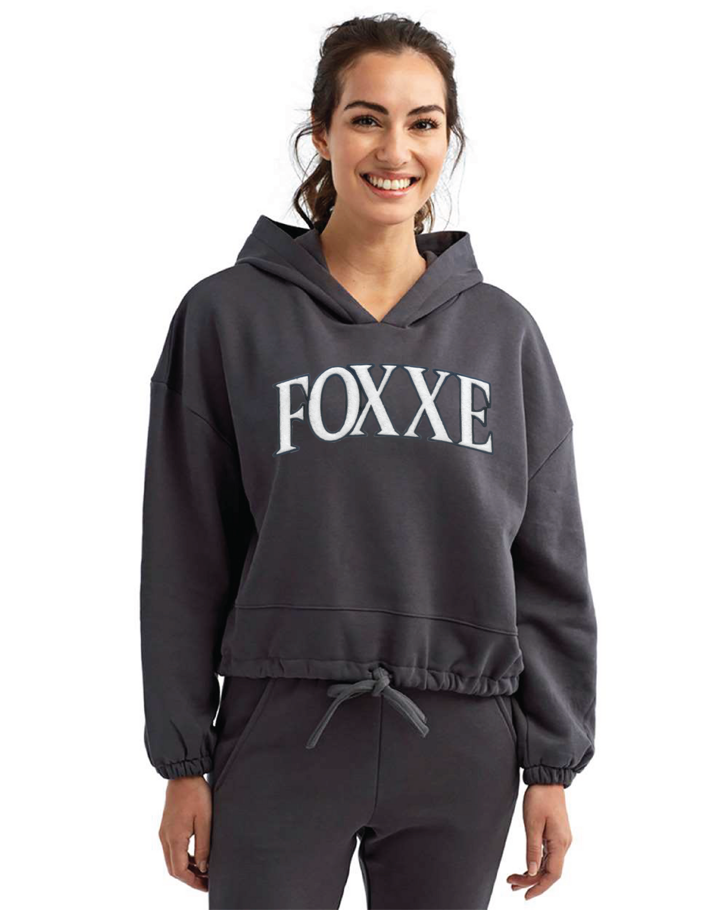 FOXXE Cropped Hooded Sweatshirt (TD085)