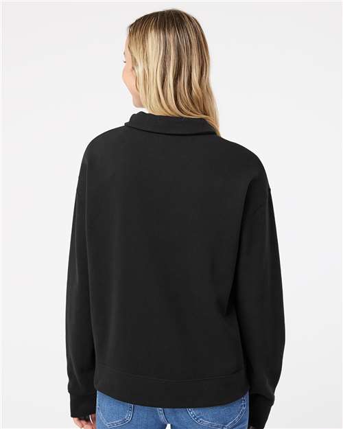 MV Women's Sueded Fleece Quarter-Zip Sweatshirt (W22713)