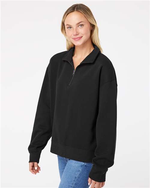 MV Women's Sueded Fleece Quarter-Zip Sweatshirt (W22713)