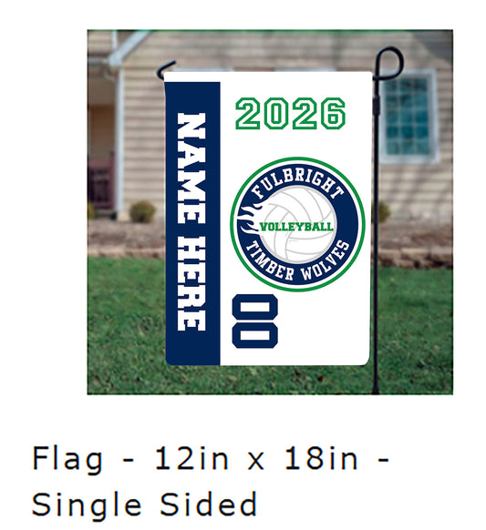 FBJH Volleyball garden flag