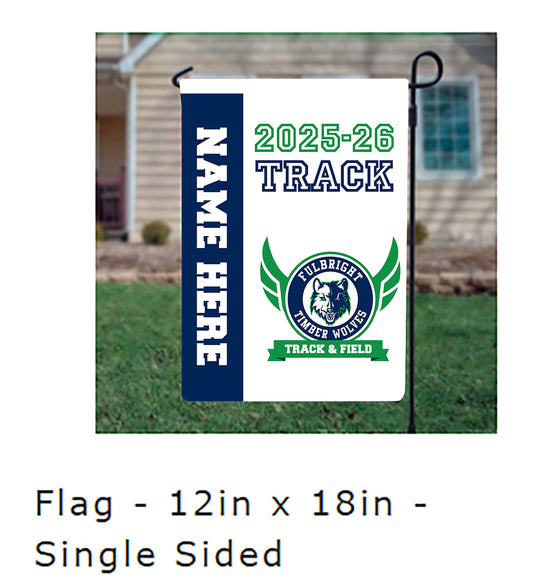 FBJH Track garden flag
