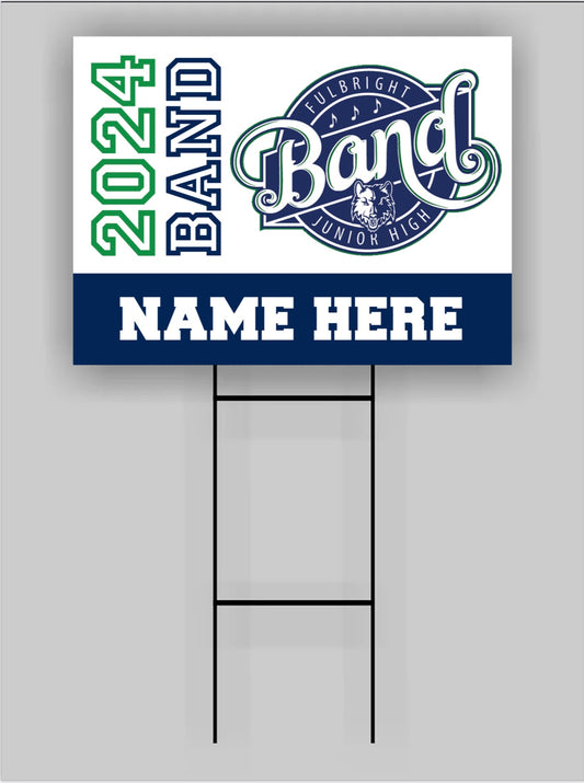 FBJH Band yard sign