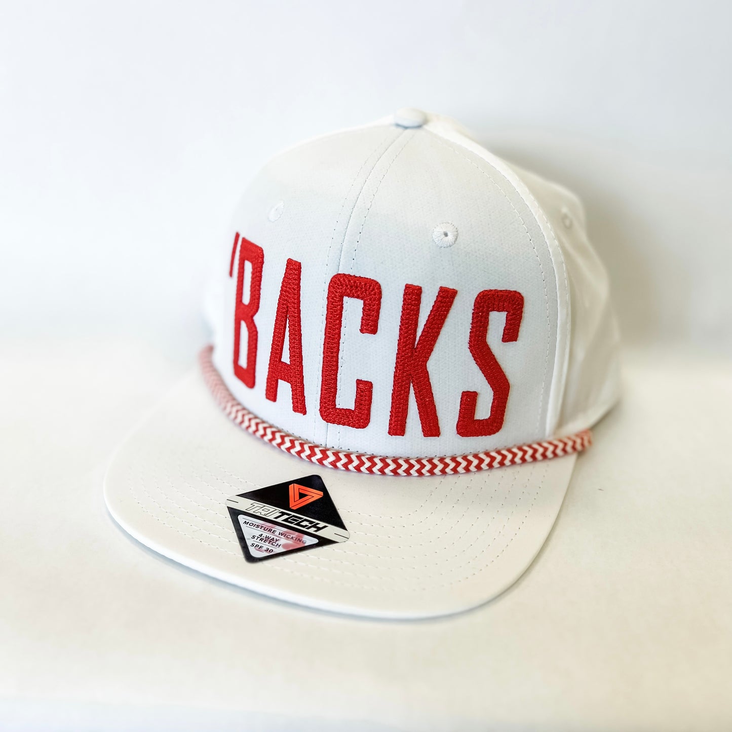 'BACKS snapback rope hat