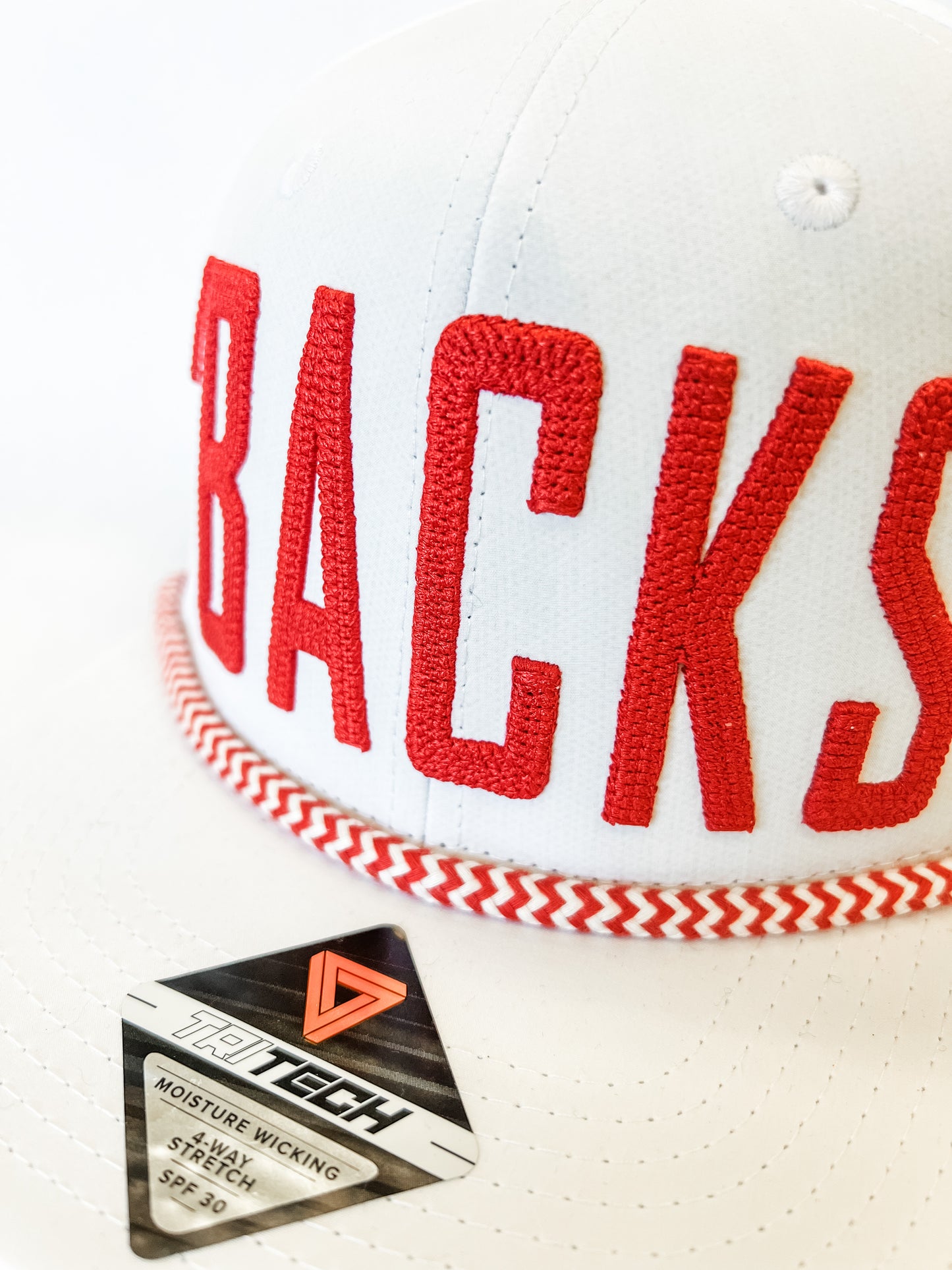 'BACKS snapback rope hat