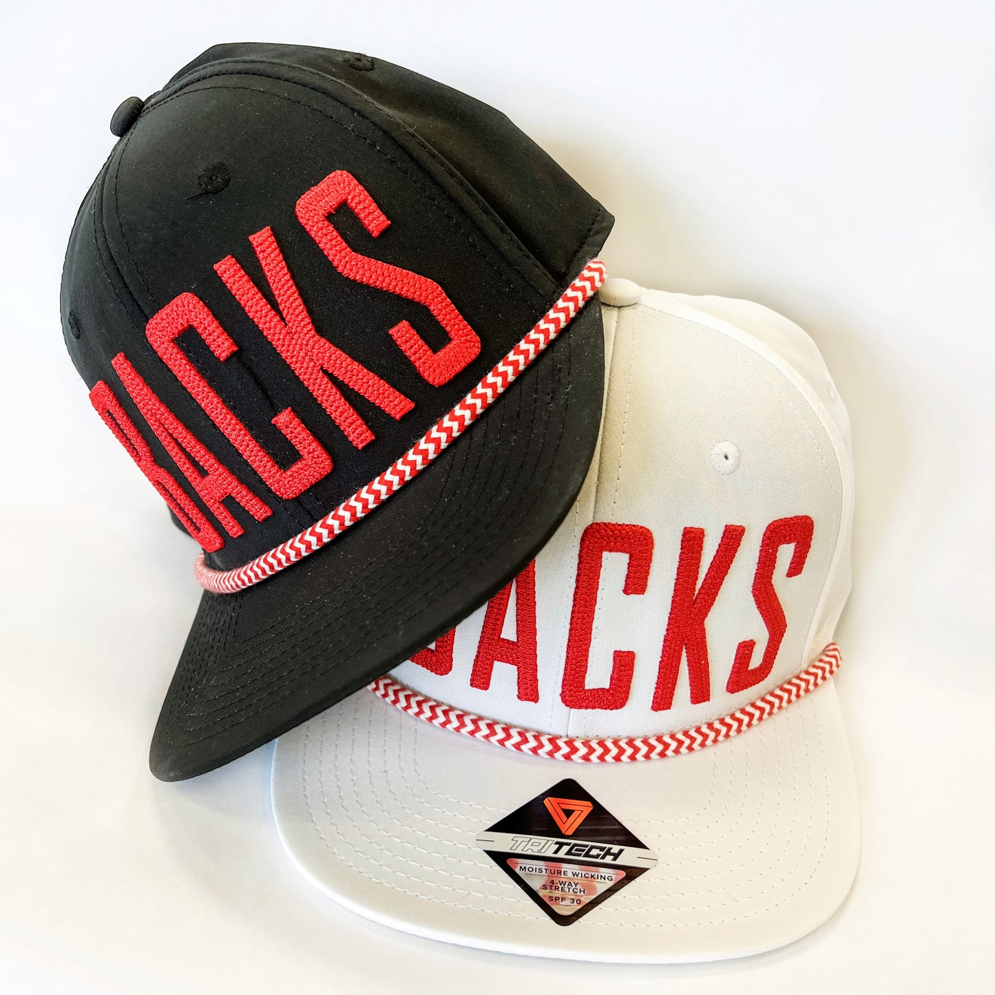 'BACKS snapback rope hat