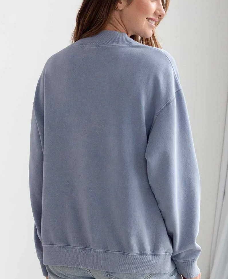 FOXXE Nantucket Mock-Neck Sweatshirt