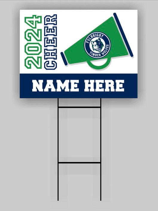 FBJH Cheer yard sign