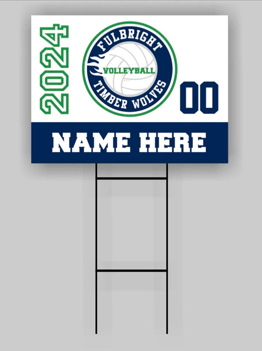 FBJH Volleyball yard sign