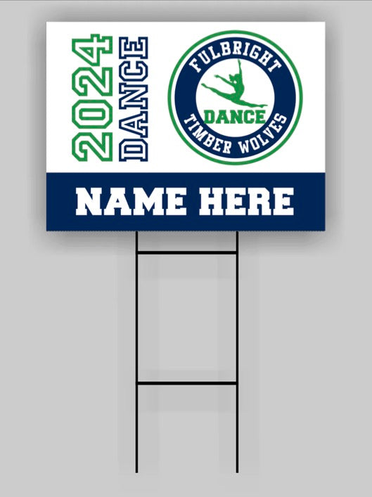 FBJH Dance yard sign