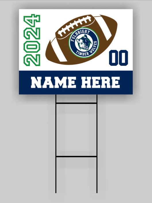 FBJH Football yard sign