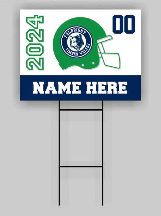 FBJH Football yard sign