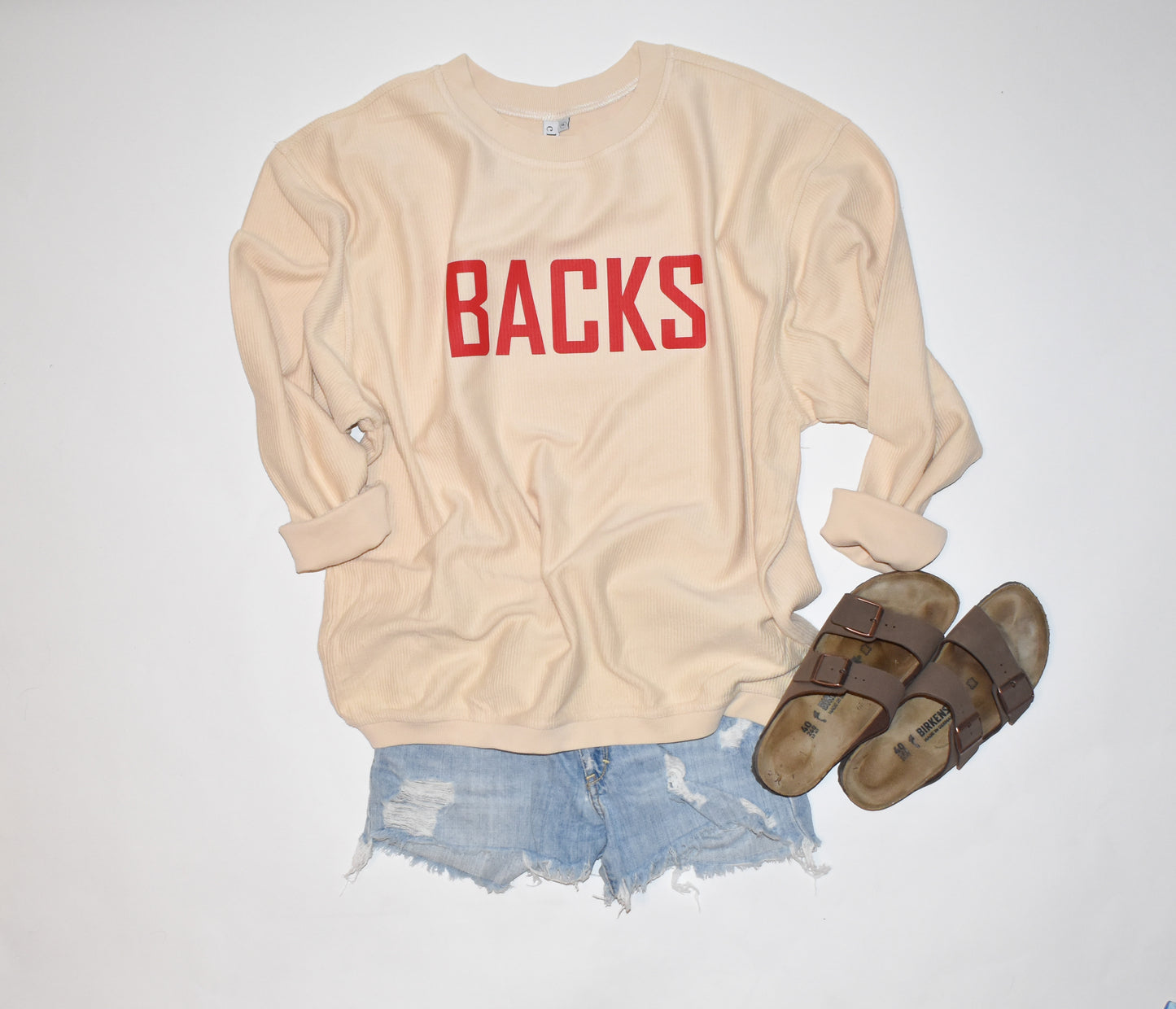 'BACKS corded sweatshirt