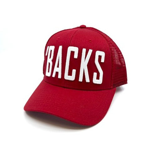 'BACKS snapback hat (slight curve)