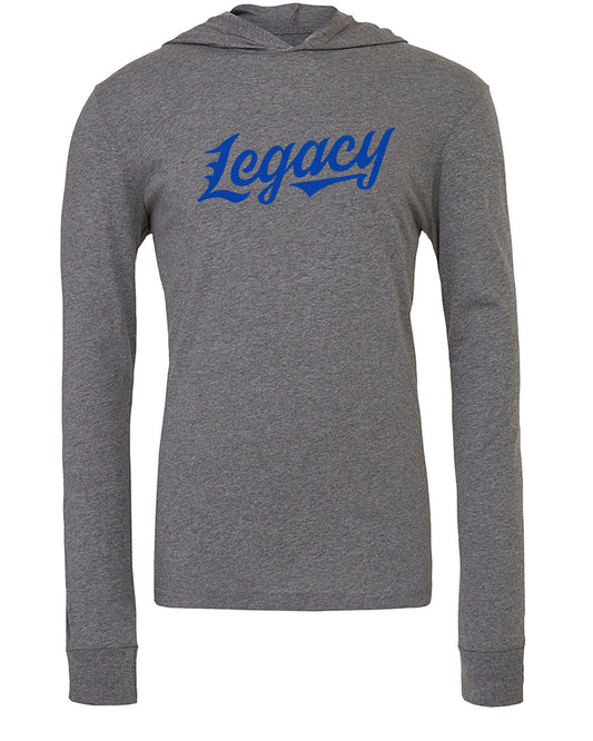 legacy script long sleeve t-shirt hoodie